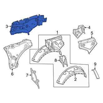 Mercedes-Benz OE - Rear Left Upper Quarter Panel Reinforcement