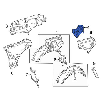 Mercedes-Benz OE - Rear Left Lower Quarter Panel Reinforcement