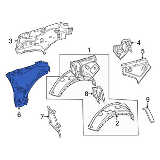 Mercedes-Benz OE - Rear Left Inner Quarter Panel Extension