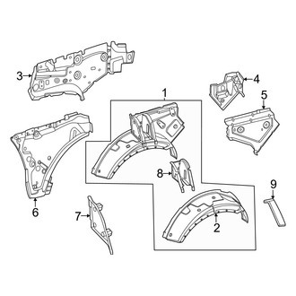 Mercedes-Benz OE - Quarter Panel - Inner Structure (Convertible)