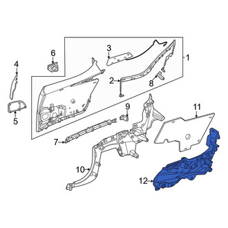 Mercedes-Benz OE - Left Quarter Panel Trim Panel Bracket