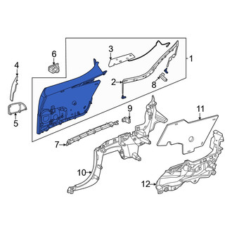 Mercedes-Benz OE - Rear Left Upper Interior Quarter Panel Trim Panel