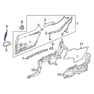 Mercedes-Benz OE - Rear Left Upper Interior Quarter Panel Trim Panel Insert