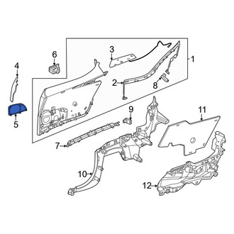 Mercedes-Benz OE - Rear Left Speaker Cover