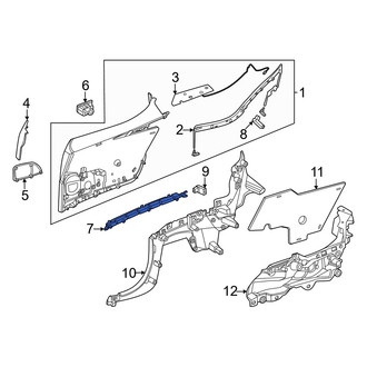 Mercedes-Benz OE - Rear Right Lower Interior Quarter Panel Trim Panel Insert