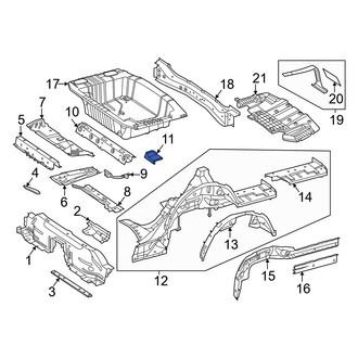 Mercedes-Benz OE - Rear Left Floor Pan Crossmember Bracket