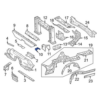 Mercedes-Benz OE - Center Right Floor Pan Crossmember Bracket