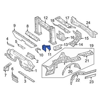 Mercedes-Benz OE - Center Left Floor Pan Crossmember Bracket