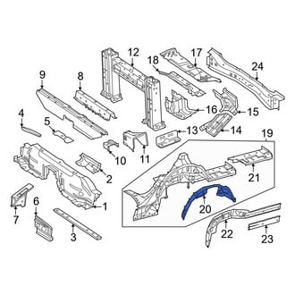 Mercedes-Benz OE - Rear Left Inner Wheel Housing Side Panel