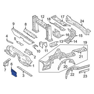 Mercedes-Benz OE - Rear Left Forward Floor Pan Reinforcement