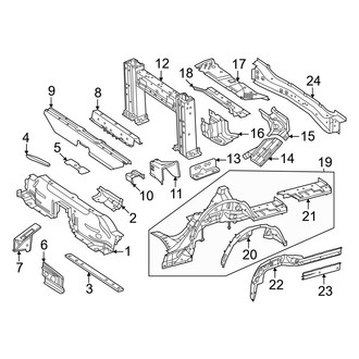 Mercedes-Benz OE - Rear Body & Floor - Floor & Rails (Floor & Rails), (Convertible)