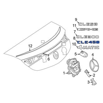 Mercedes-Benz OE - Rear Deck Lid Emblem