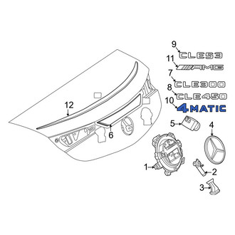 Mercedes-Benz OE - Rear Deck Lid Emblem