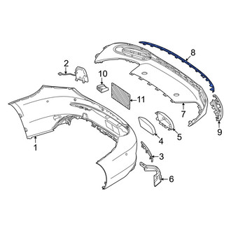 Mercedes-Benz OE - Rear Center Bumper Trim