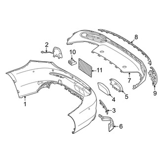 Mercedes-Benz OE - Rear Bumper - Bumper & Components (W/O AMG Line Cover & Components)