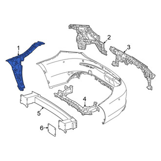 Mercedes-Benz OE - Rear Right Outer Bumper Cover Support Rail