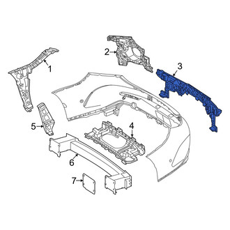 Mercedes-Benz OE - Rear Upper Bumper Cover Support Rail