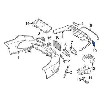 Mercedes-Benz OE - Front Right Bumper Trim