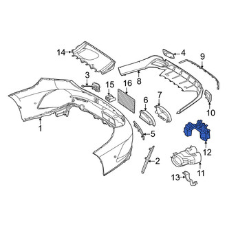Mercedes-Benz OE - Rear Left Upper Exhaust Tail Pipe Tip Bracket