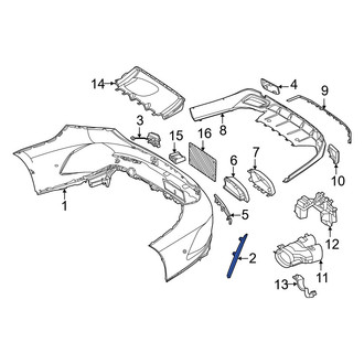 Mercedes-Benz OE - Rear Right Bumper Cover Spacer Panel