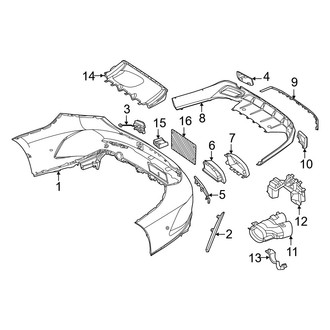 Mercedes-Benz OE - Rear Bumper - Bumper & Components (Cover & Components)