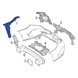 Mercedes-Benz OE - Rear Left Outer Bumper Cover Support Rail