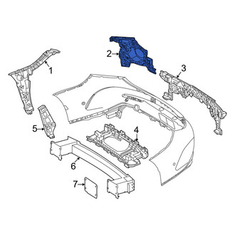 Mercedes-Benz OE - Rear Left Inner Bumper Cover Support Rail