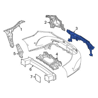 Mercedes-Benz OE - Rear Upper Bumper Cover Support Rail