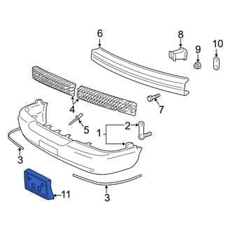 Mercury OE - Front License Plate Bracket