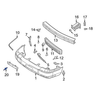 Mercury OE - Bumper Cover Support Rail Rivet