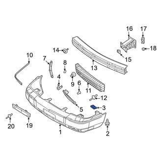 Mercury OE - Bumper Cover Nut