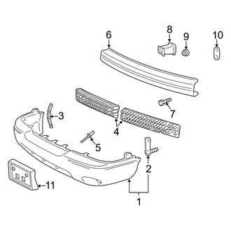 Mercury OE - Front Bumper - Bumper & Components (Marauder)