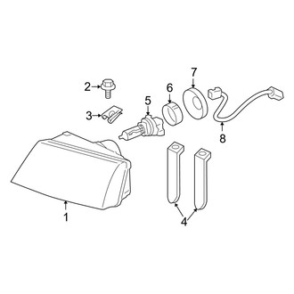 Mercury OE - Front Lamps - Headlamp Components