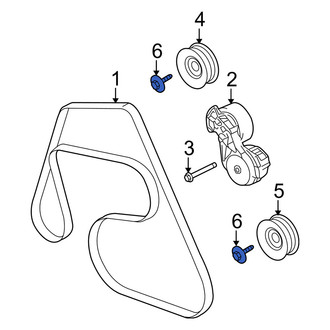 Mercury OE - Accessory Drive Belt Idler Pulley Bolt
