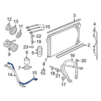 Mercury OE - A/C Refrigerant Suction Hose