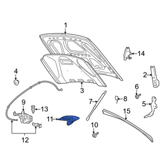 Mercury OE - Front Hood Latch Striker Plate