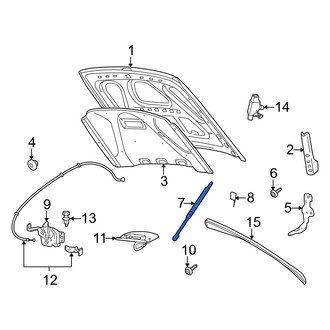 Mercury OE - Hood Lift Support