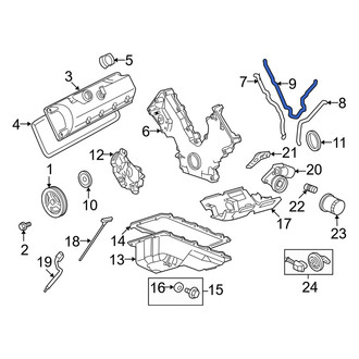 Mercury OE - Center Engine Timing Cover Gasket