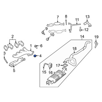 Mercury OE - Exhaust Manifold Nut