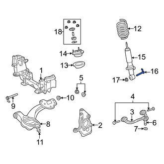 Mercury OE - Suspension Strut Bolt