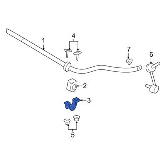 Mercury OE - Front Suspension Stabilizer Bar Bracket