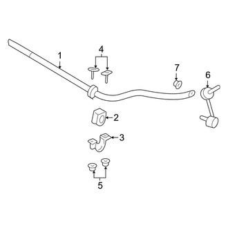 Mercury OE - Front Suspension - Stabilizer Bar & Components