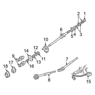 Mercury OE - Steering Column - Shaft & Internal Components