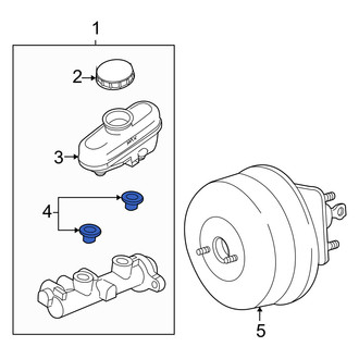 Mercury OE - Brake Master Cylinder Reservoir Gasket