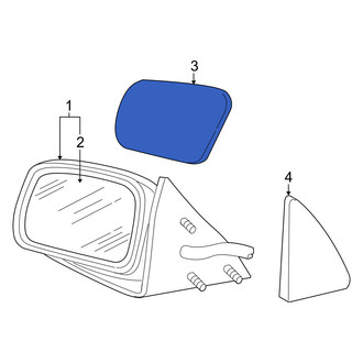 Mercury OE - Front Left Door Mirror Cover