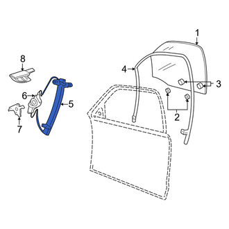 Mercury OE - Front Left Window Regulator