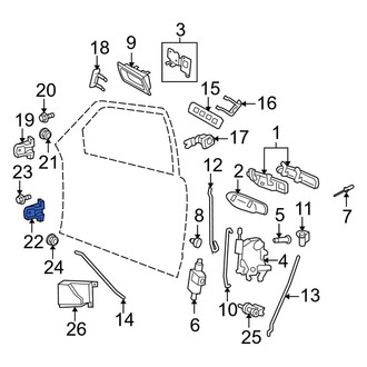 Mercury OE - Front Lower Door Hinge