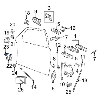Mercury OE - Front Upper Door Hinge Bolt