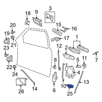 Mercury OE - Rear Door Lock Striker Pin