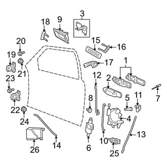 Mercury OE - Front Door - Lock & Hardware